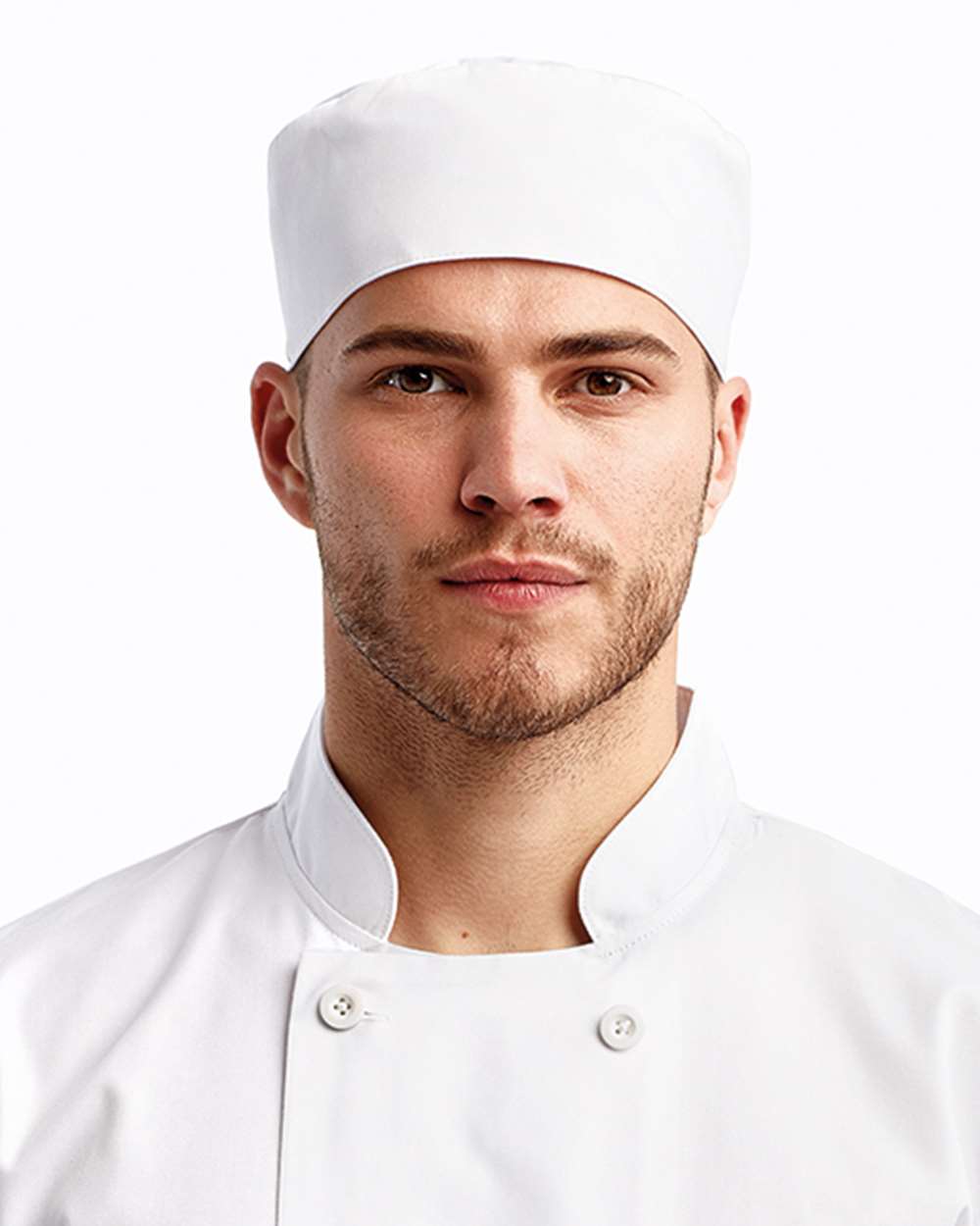 Chef's Beanie - OnModelFront - B406A1000 - White