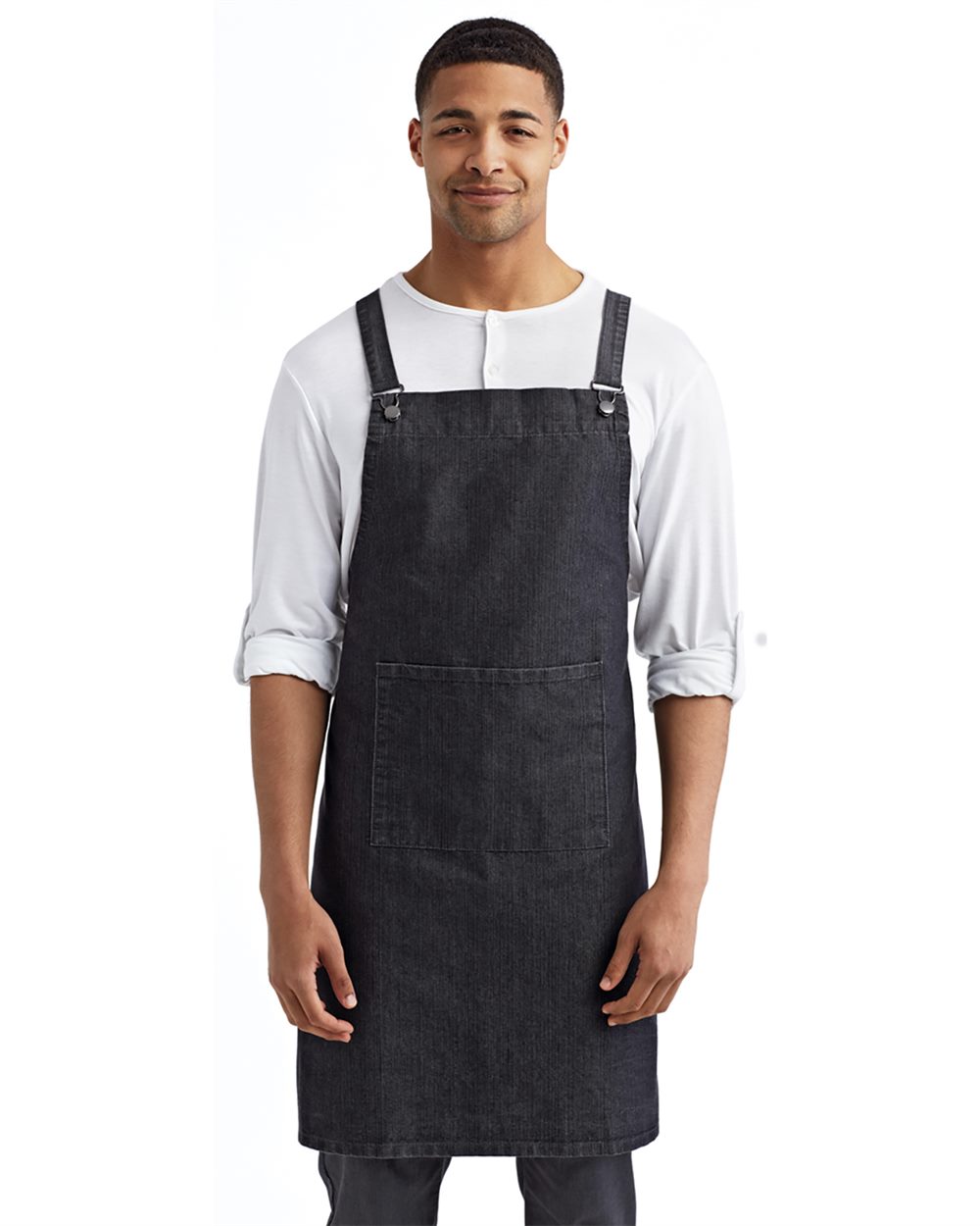 Cross Back Barista Apron with Pocket - styleImage