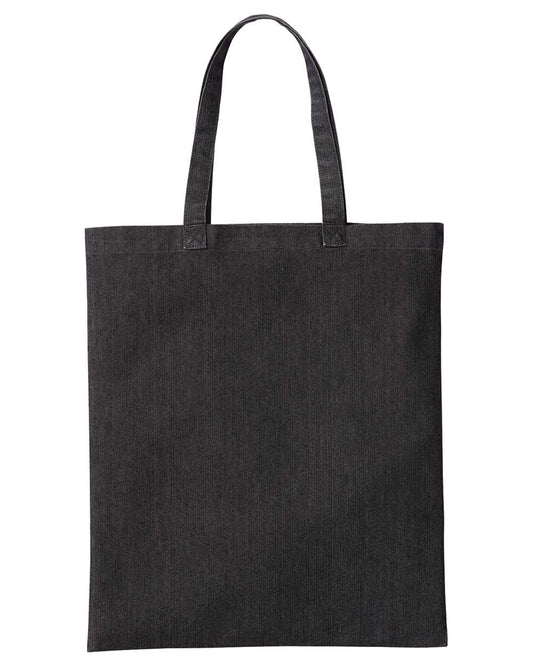 Denim Tote Bag - Front - B414A1500 - Black Denim