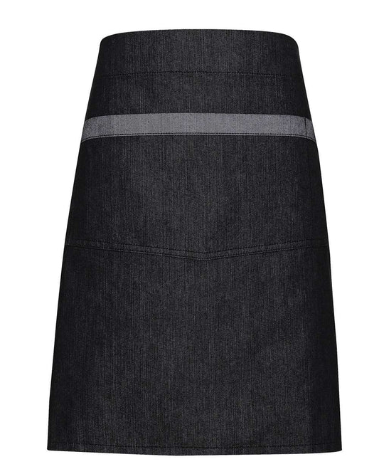 Domain Contrast Denim Waist Apron with Pocket - Front - B385A1500 - Black Denim