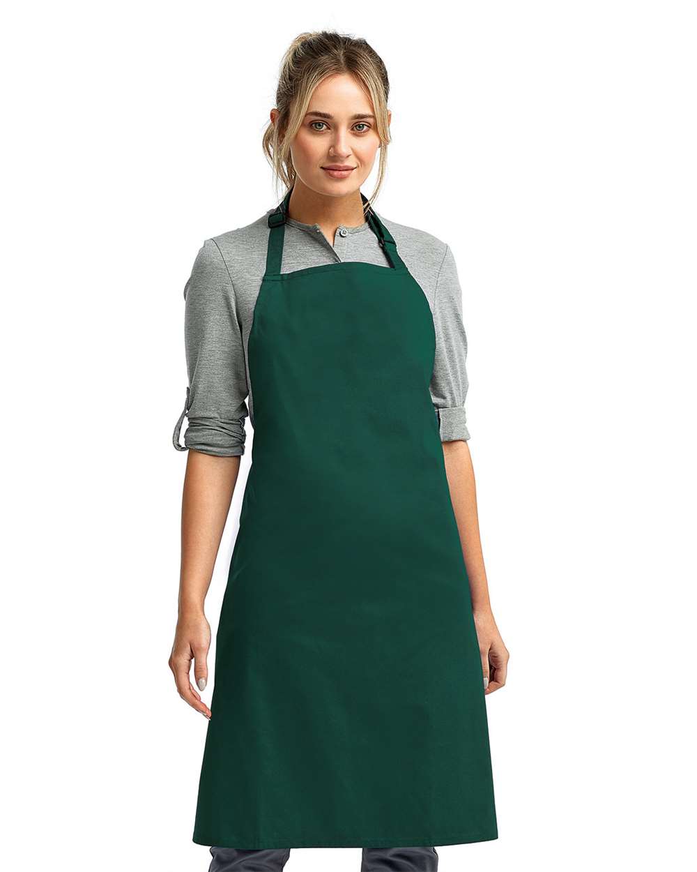 Recycled Bib Apron - OnModelFront - B394A1540 - Bottle