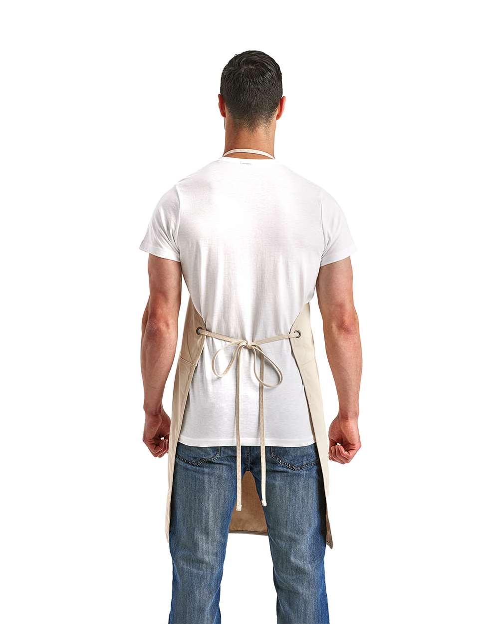 Artisan's Choice Canvas Apron - OnModelBack - B396A1240 - Natural