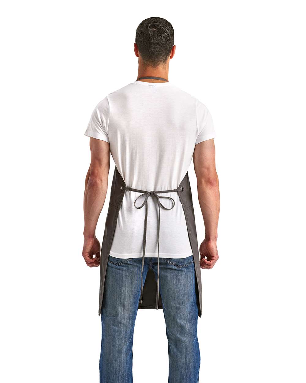 Artisan's Choice Canvas Apron - OnModelBack - B396A1590 - Dark Grey