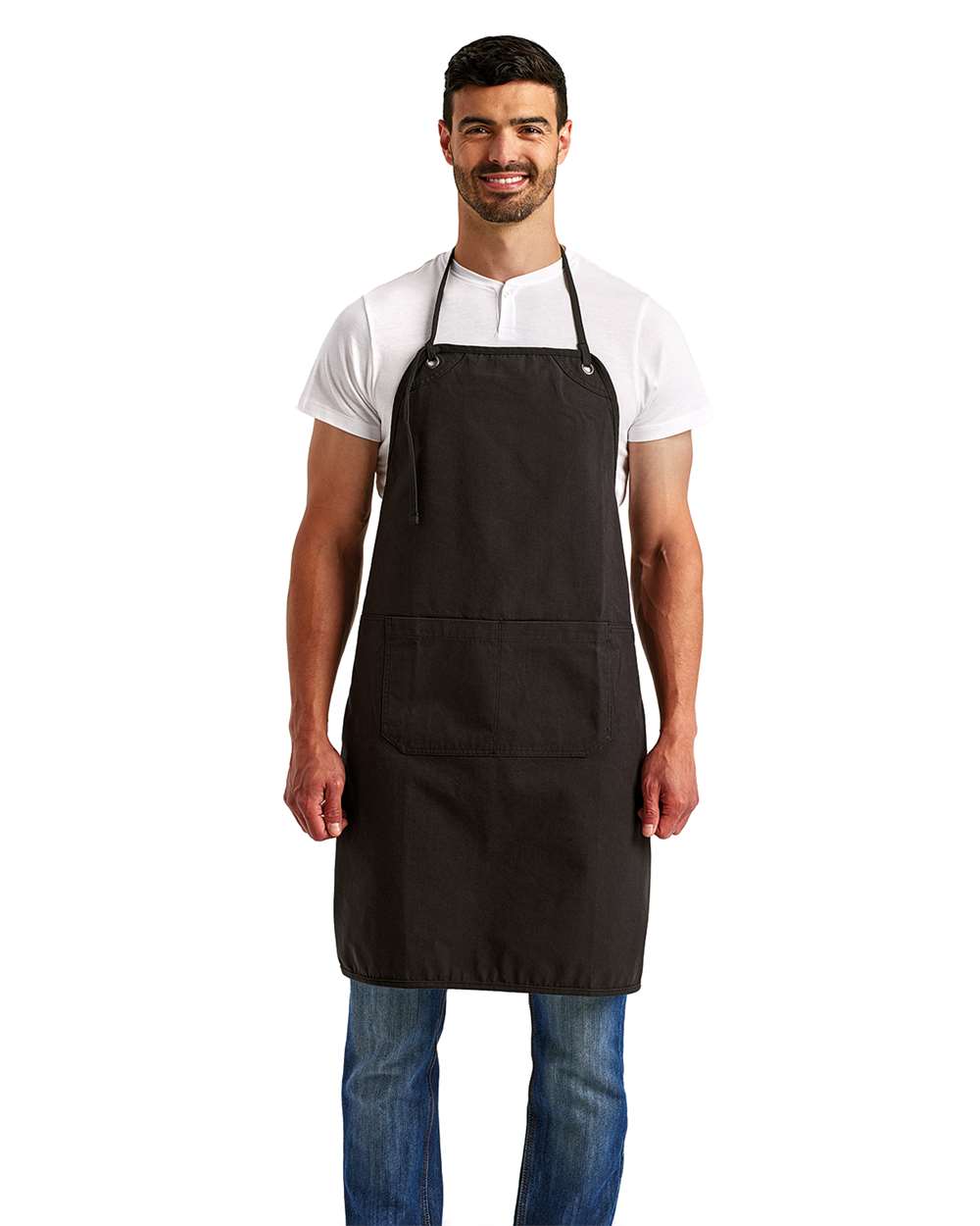 Artisan's Choice Canvas Apron - OnModelFront - B396A1500 - Black