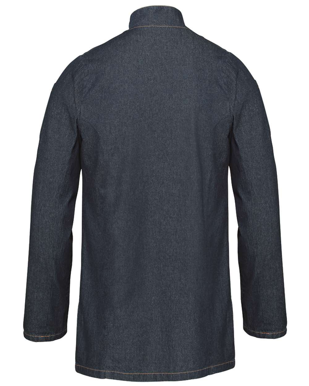 Unisex Denim Chef's Jacket - Back - B409A1682 - Denim Blue