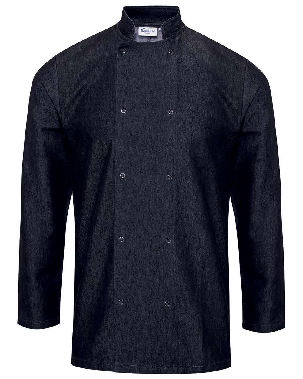 Unisex Denim Chef's Jacket - Front - B409A1502 - Black Denim