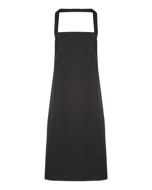 Organic Cotton Bib Apron - Front - B378A1500 - Black