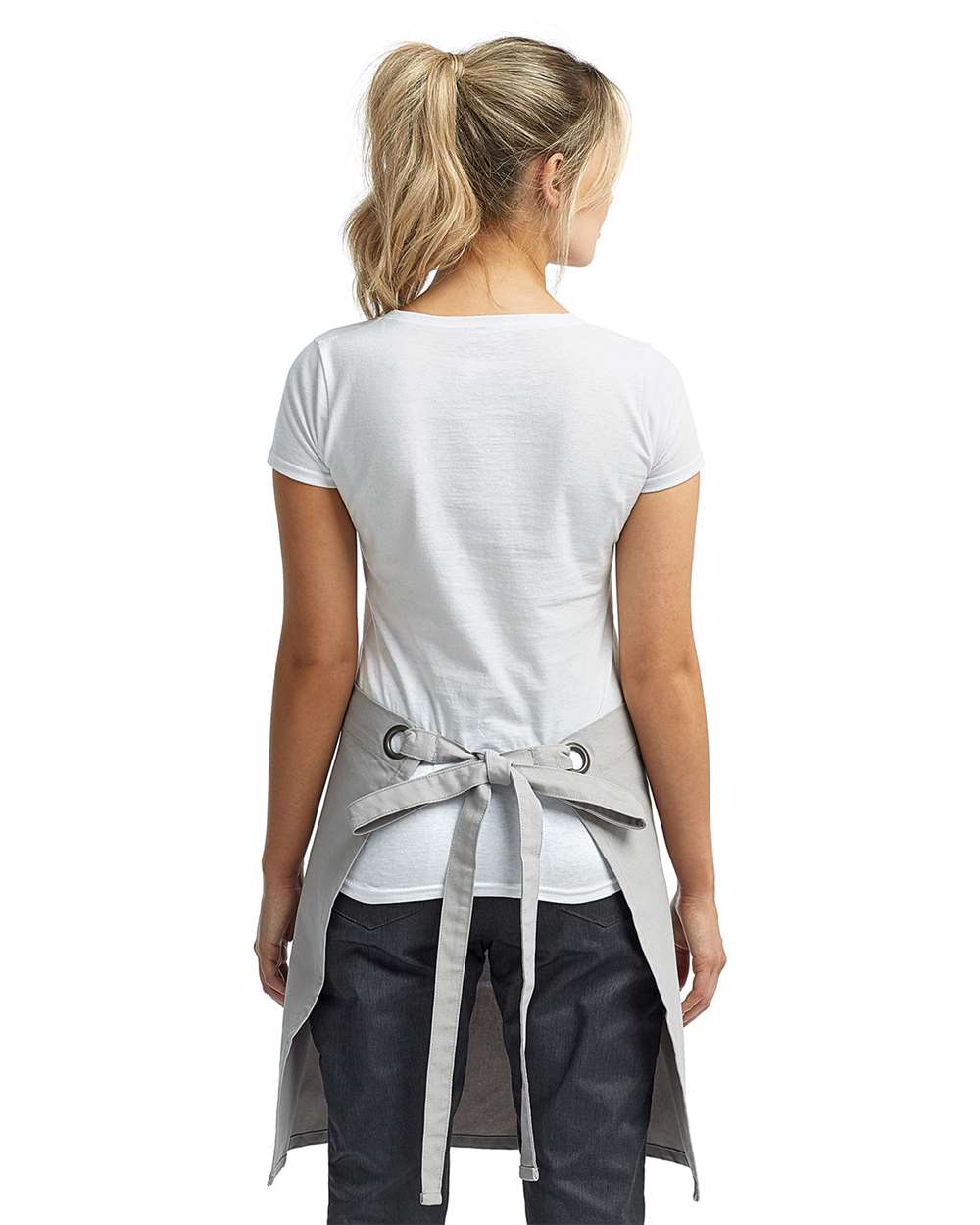 Calibre Heavy Canvas Waist Apron - OnModelBack - B388A1020 - Silver