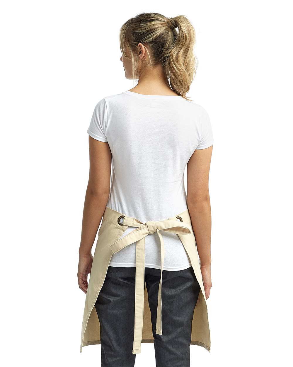 Calibre Heavy Canvas Waist Apron - OnModelBack - B388A1100 - Natural