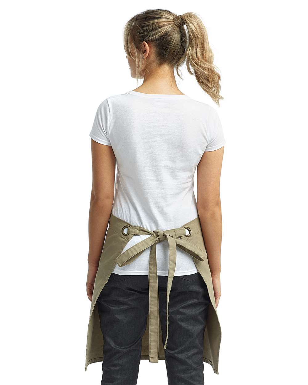 Calibre Heavy Canvas Waist Apron - OnModelBack - B388A1240 - Khaki