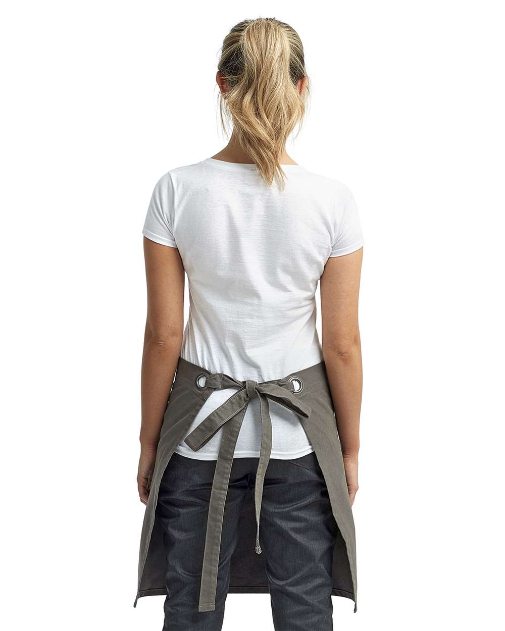 Calibre Heavy Canvas Waist Apron - OnModelBack - B388A1590 - Dark Grey