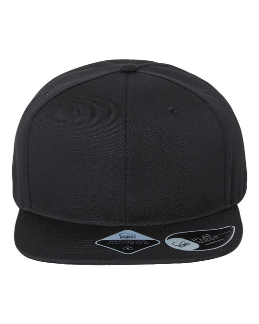 Sustainable Flat Bill Cap - Front - B02495500 - Black