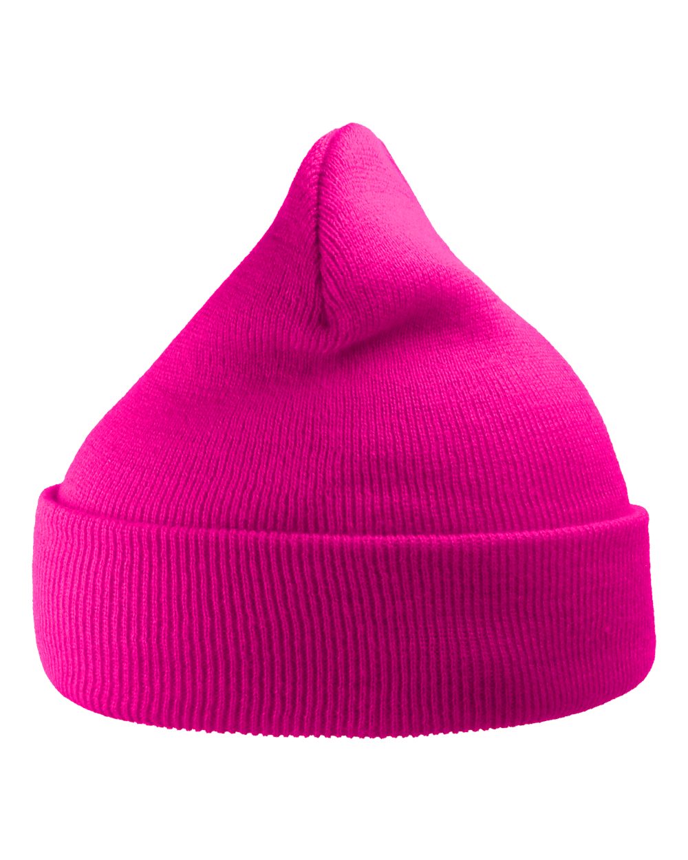 Sustainable 12" Knit Beanie - Front - B20695110 - Fuchsia Pink