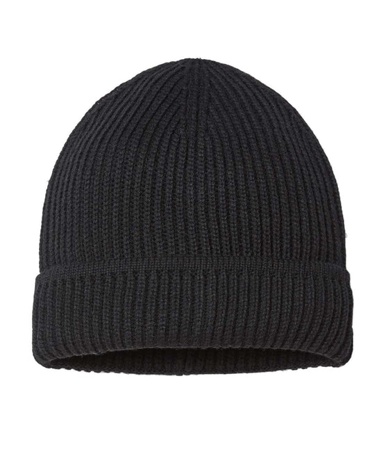 Sustainable Finish Edge Cuffed Beanie - Front - B06495170 - Black