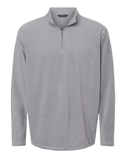 Unisex Eco Revive™ Micro-Lite Fleece Quarter-Zip Pullover - Front - B24534363 - Athletic Grey