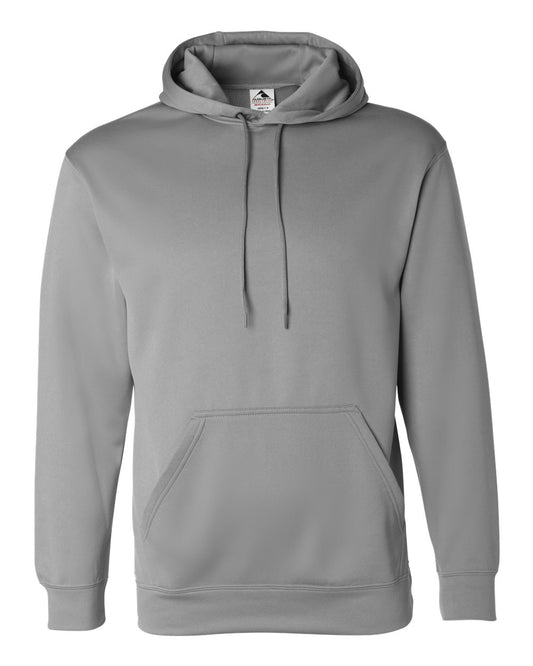 Men's Wicking Fleece Hooded Sweatshirt - Front - B84934353 - Athletic Grey