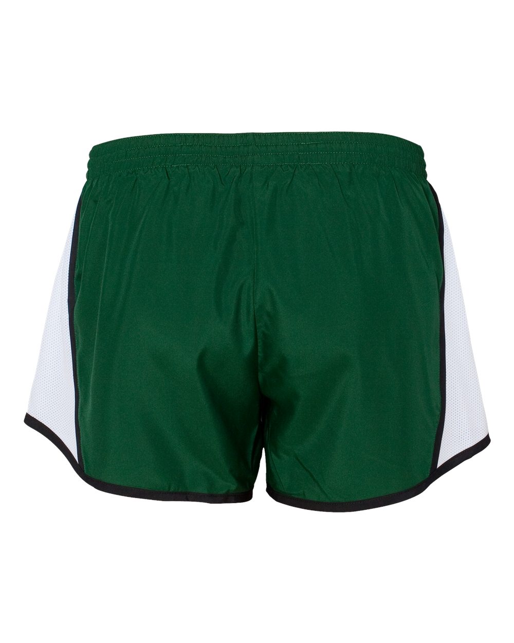 Women's Pulse Team Running Shorts - Back - B79134193 - Dark Green/ White/ Black