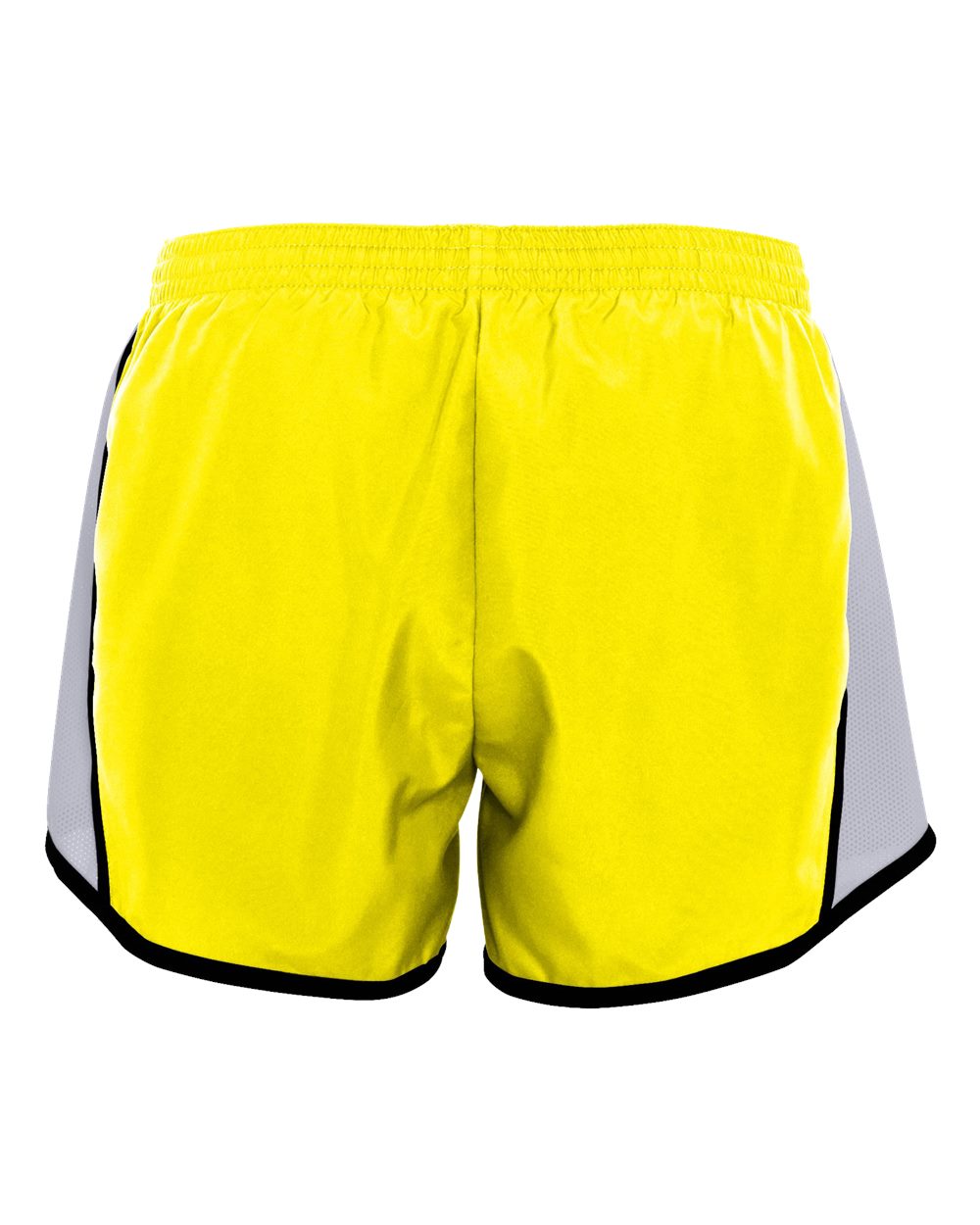 Women's Pulse Team Running Shorts - Back - B79134403 - Power Yellow/ White/ Black