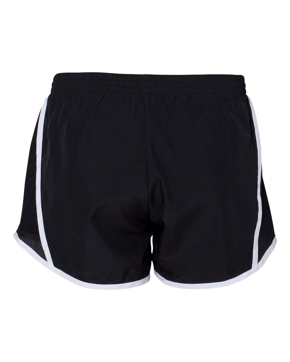 Women's Pulse Team Running Shorts - Back - B79134503 - Black/ Black/ White