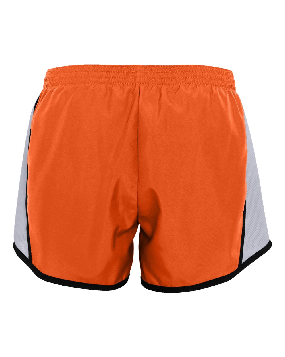 Women's Pulse Team Running Shorts - Back - B79134663 - Orange/ White/ Black