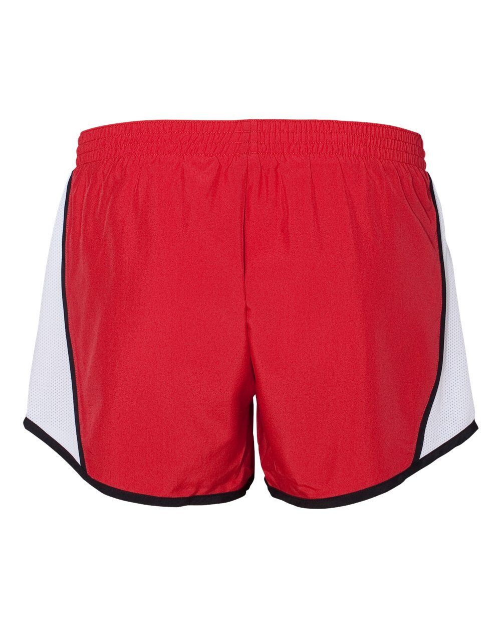 Women's Pulse Team Running Shorts - Back - B79134703 - Red/ White/ Black