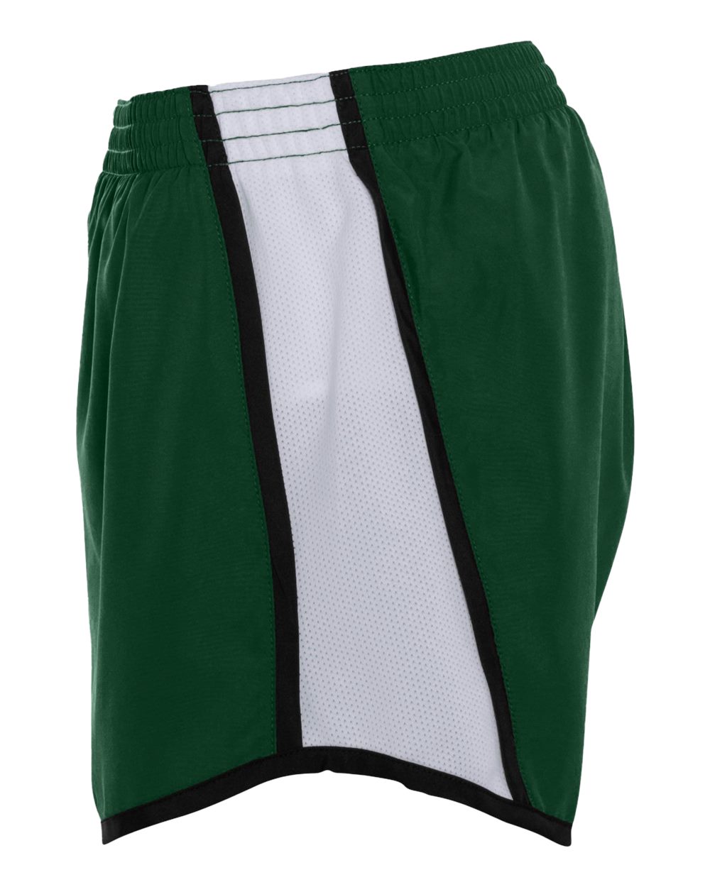 Women's Pulse Team Running Shorts - DirectSide - B79134193 - Dark Green/ White/ Black