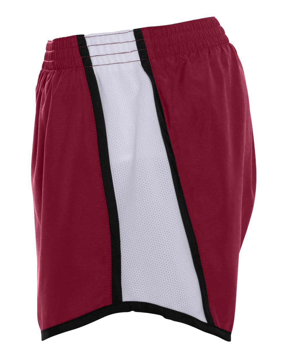 Women's Pulse Team Running Shorts - DirectSide - B79134533 - Maroon/ White/ Black