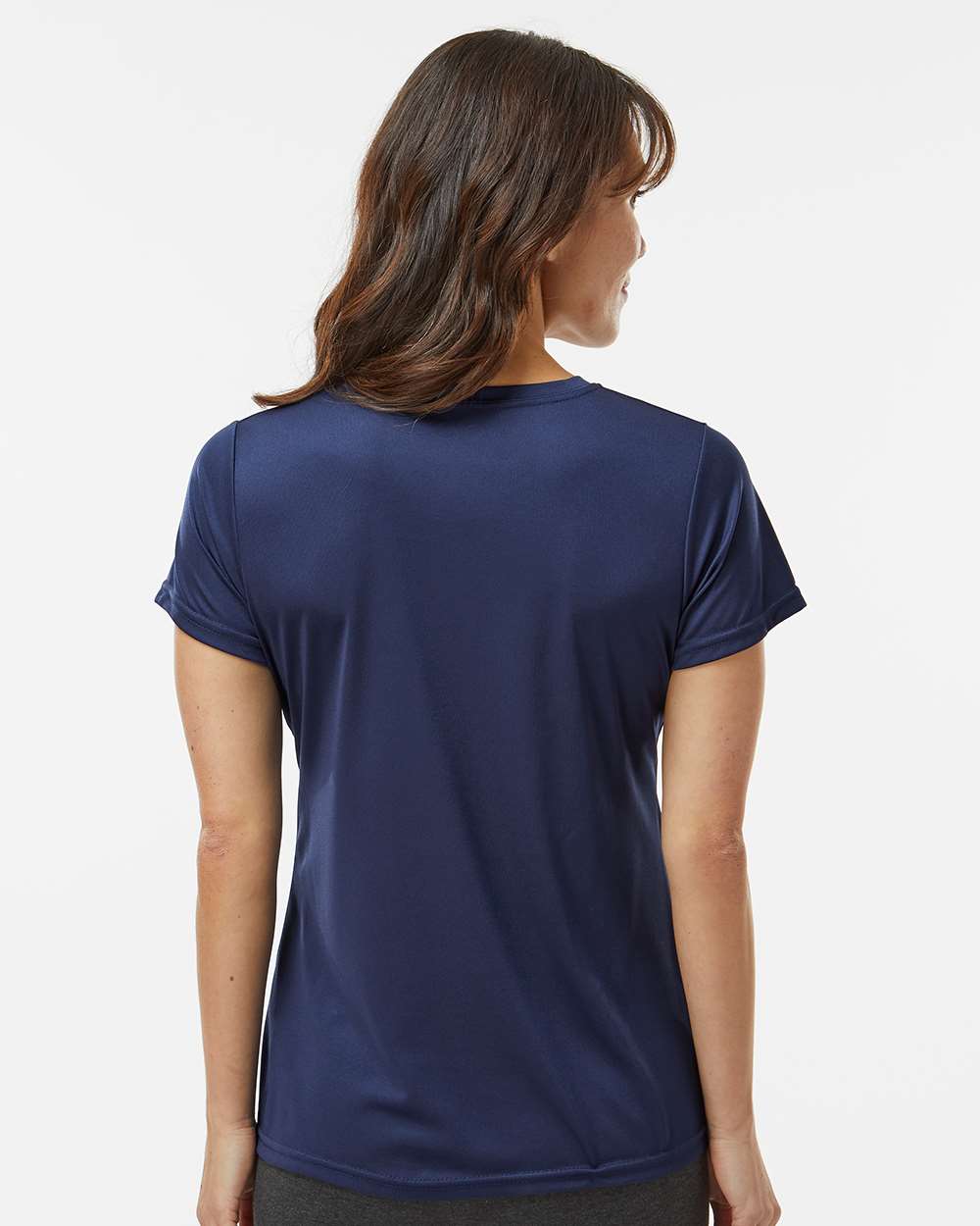 Women's Nexgen Performance V-Neck T-Shirt - OnModelBack - B10434652 - Navy