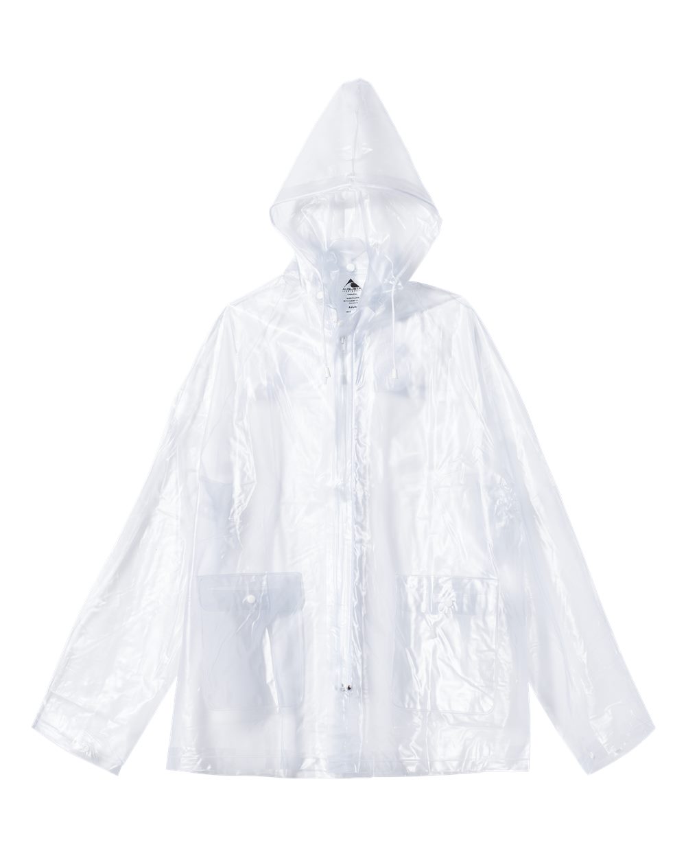Men's Clear Hooded Rain Jacket - Side - B16134993 - Clear