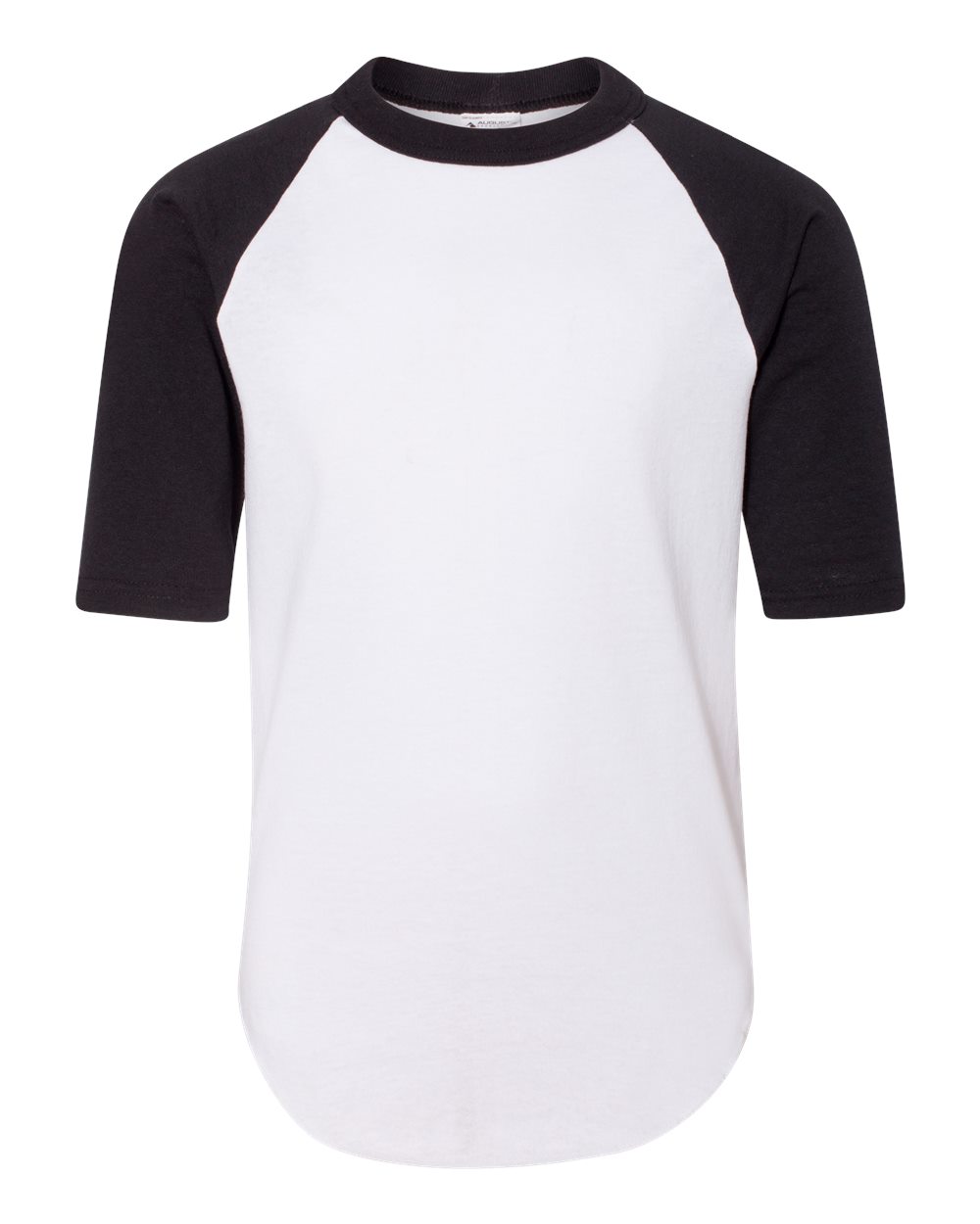 Youth Three-Quarter Sleeve Baseball Jersey - Front - B59134503 - White/ Black