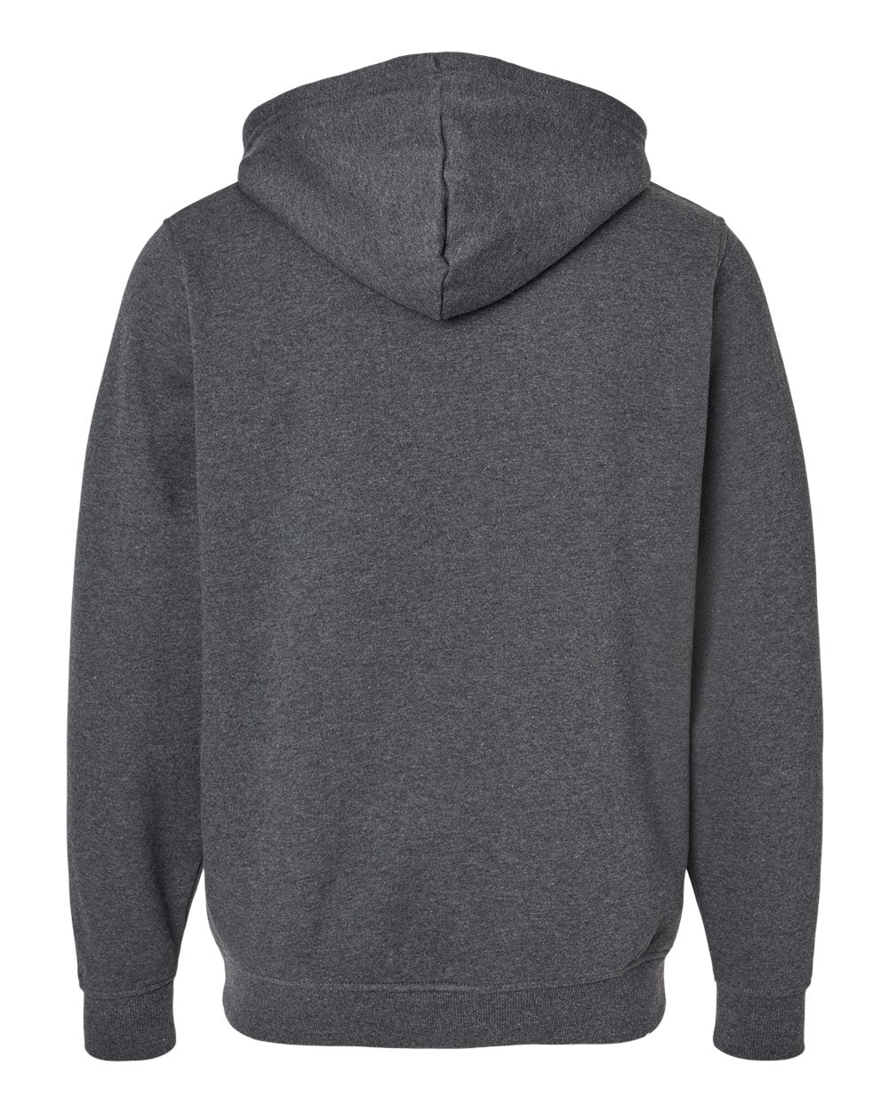 Unisex 60/40 Fleece Hoodie - Back - B64634943 - Carbon Heather