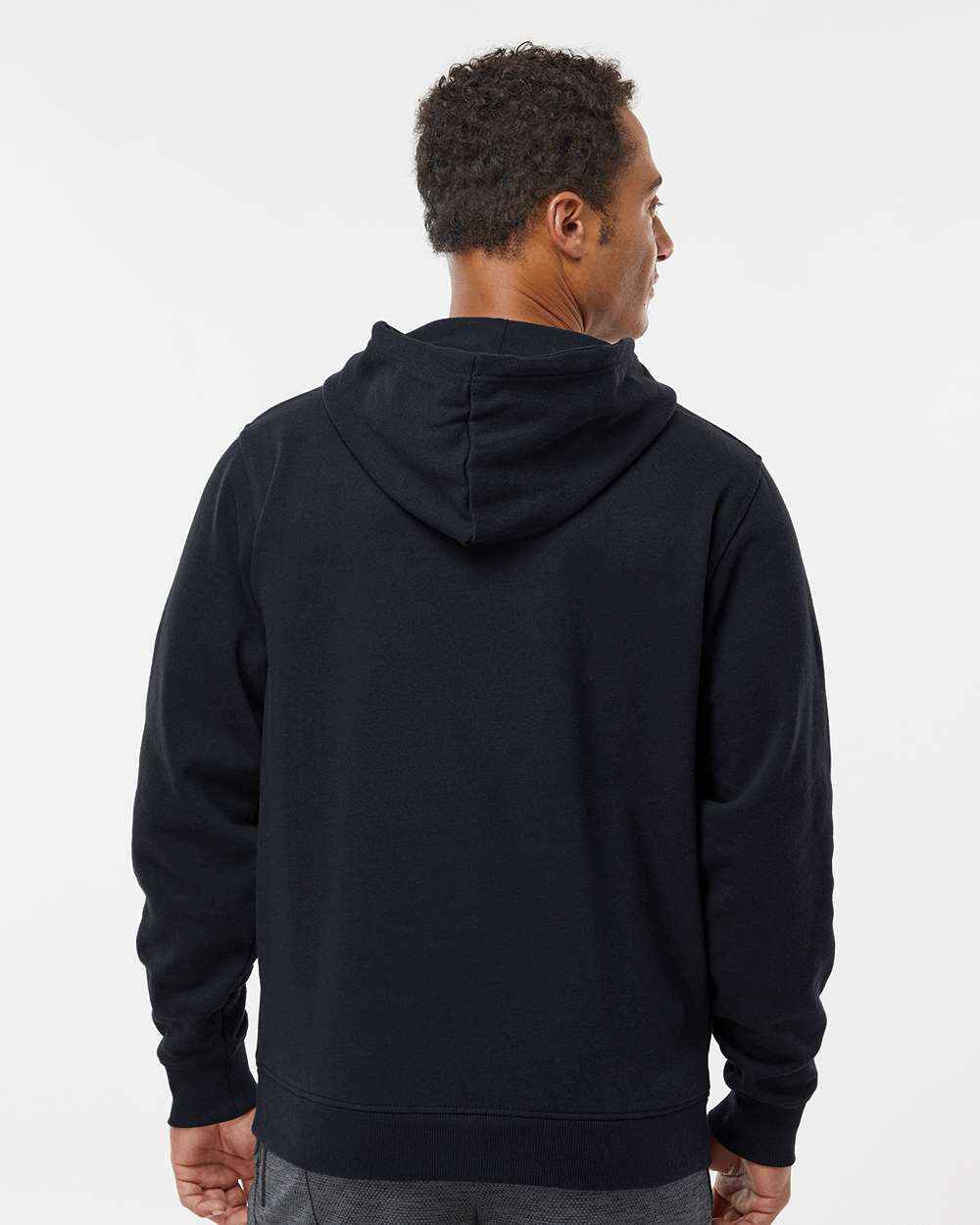 Unisex 60/40 Fleece Hoodie - OnModelBack - B64634504 - Black