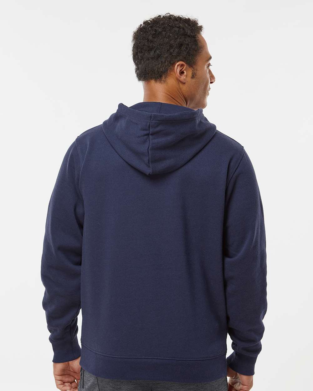 Unisex 60/40 Fleece Hoodie - OnModelBack - B64634653 - Navy