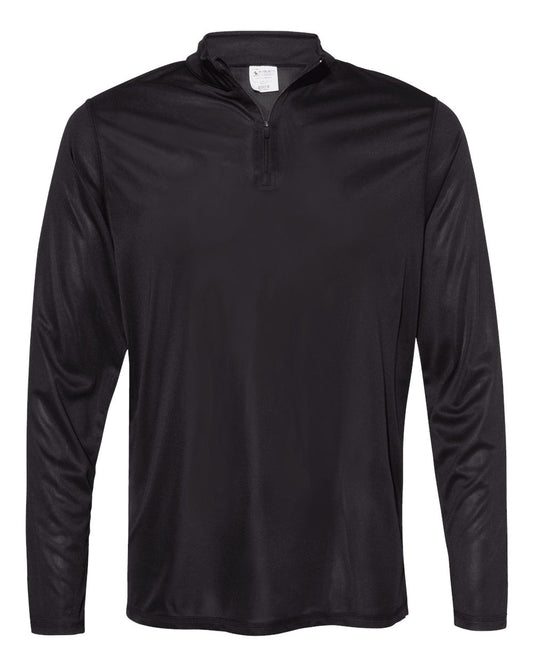 Men's Attain Color Secure® Performance Quarter-Zip Pullover - Front - B92934503 - Black