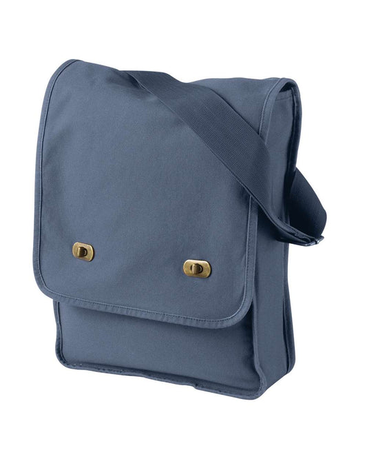 Pigment -Dyed Canvas Field Bag - Front - B545F0680 - Denim