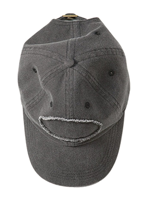 Pigment-Dyed Raw-Edge Patch Baseball Cap - styleImage