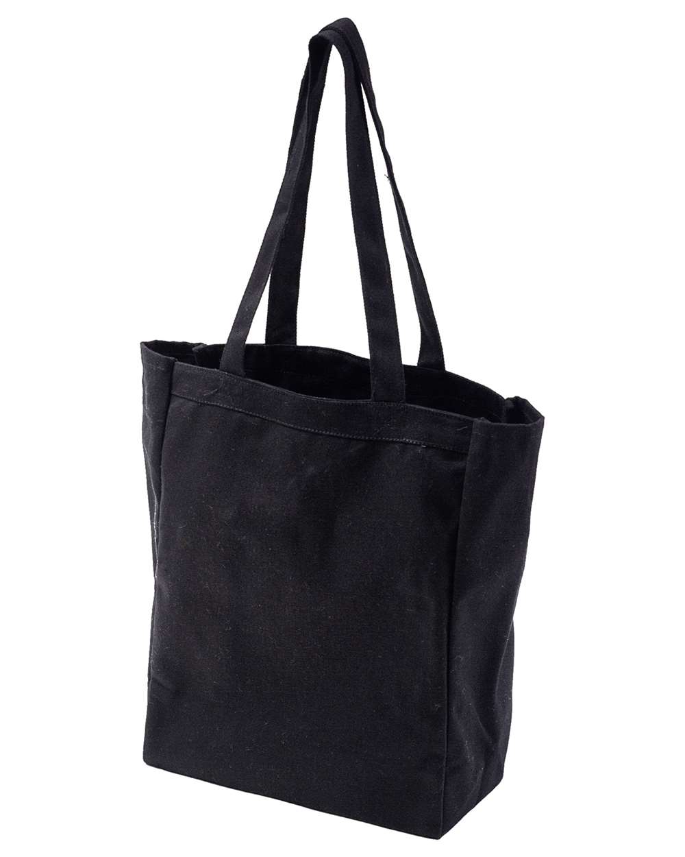 Canvas Book Tote - Front - B563E7500 - Black