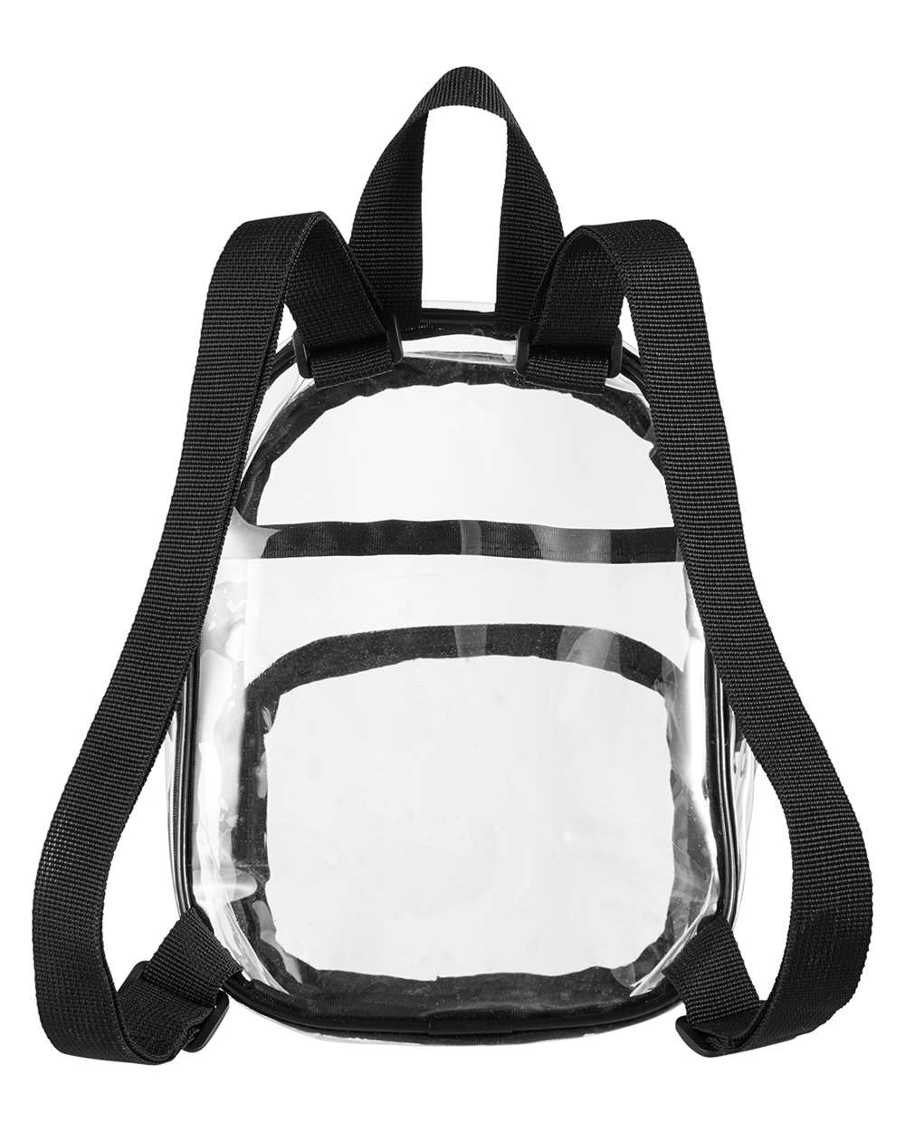 Clear PVC Mini Backpack - Back - B583E7500 - Black