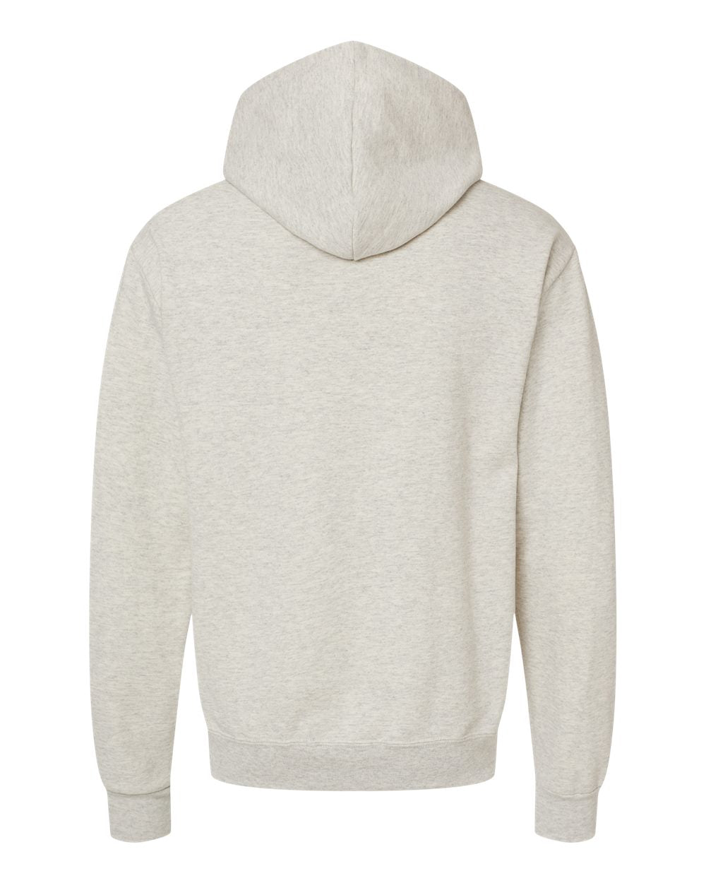 Unisex Nublend® Billboard Hooded Sweatshirt - Back - B00935096 - Oatmeal Heather/ White