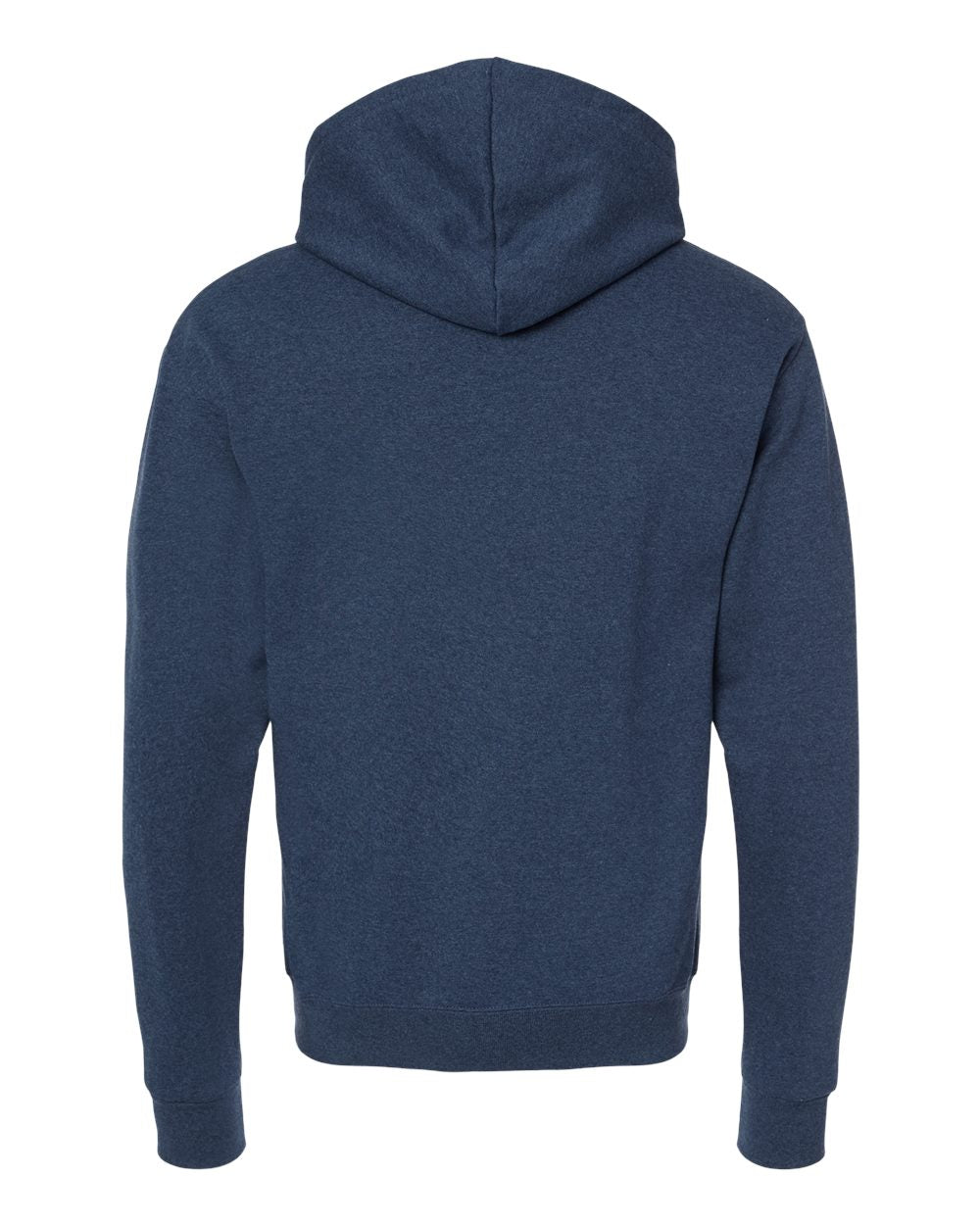 Unisex Nublend® Billboard Hooded Sweatshirt - Back - B00935657 - Indigo Heather/ White