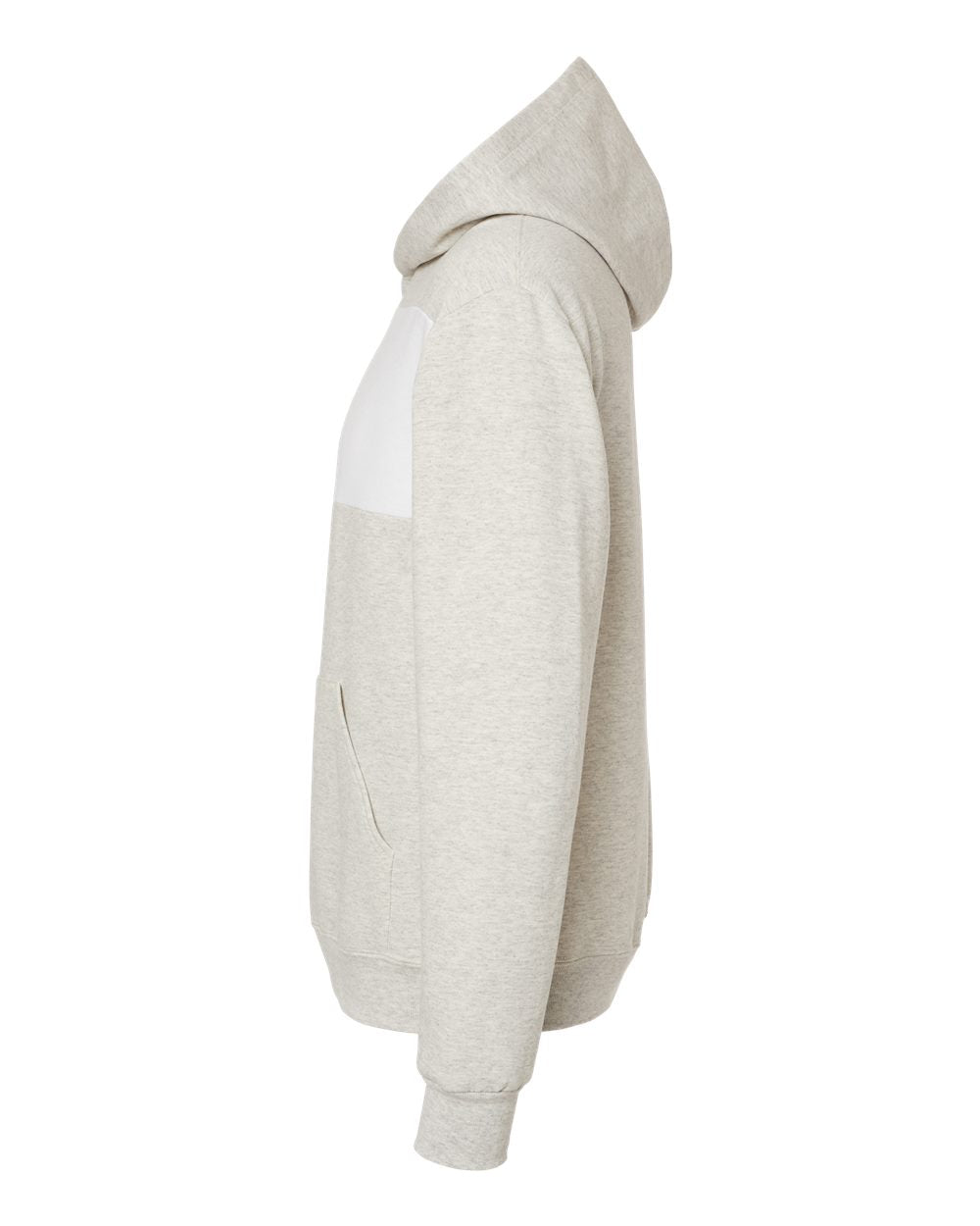 Unisex Nublend® Billboard Hooded Sweatshirt - DirectSide - B00935096 - Oatmeal Heather/ White