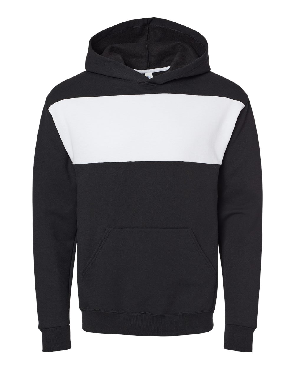 Unisex Nublend® Billboard Hooded Sweatshirt - Front - B00935506 - Black Ink/ White