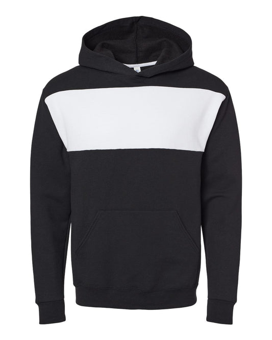 Unisex Nublend® Billboard Hooded Sweatshirt - Front - B00935506 - Black Ink/ White