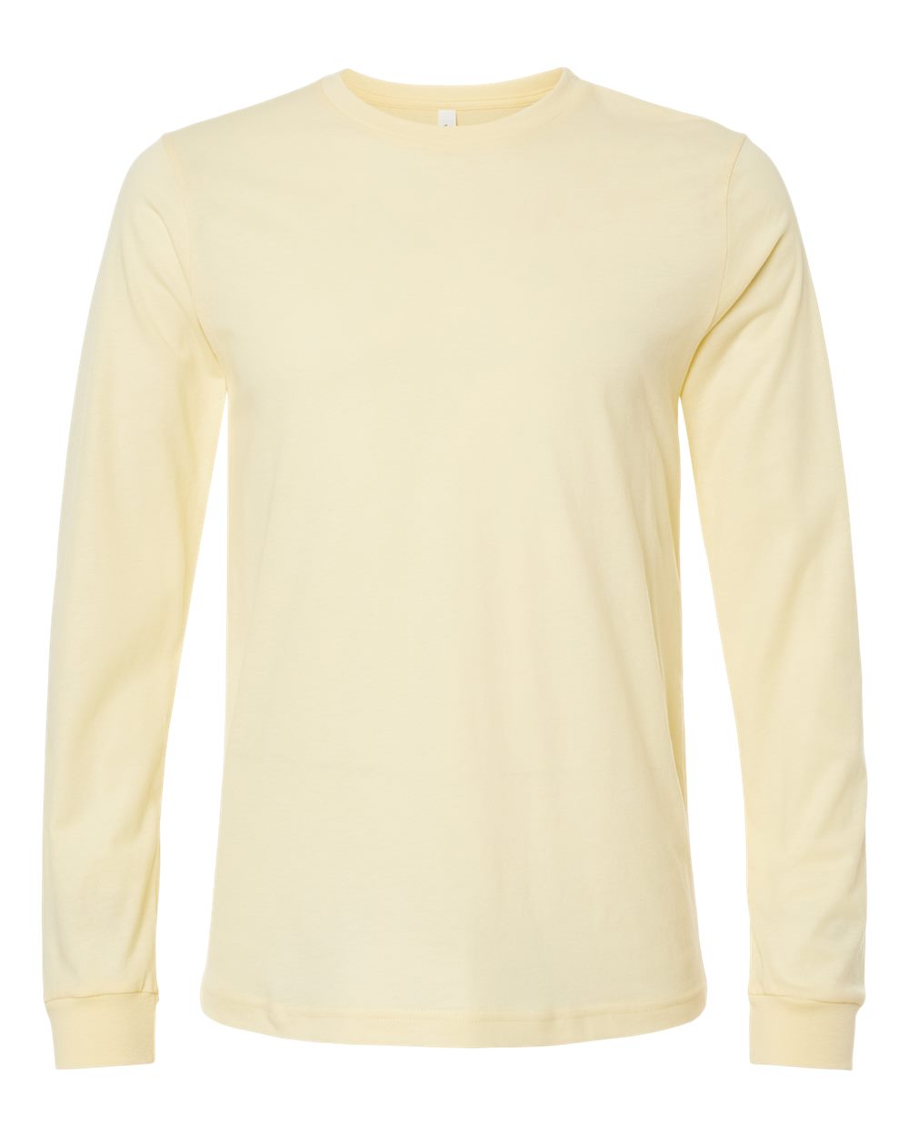 Heather CVC Long Sleeve Tee - Front - B02906242 - Heather French Vanilla