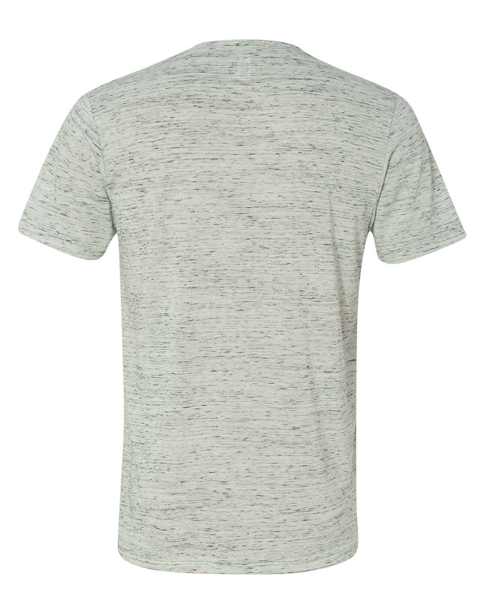 Unisex Textured Jersey V-Neck Tee - Back - B03406012 - White Marble