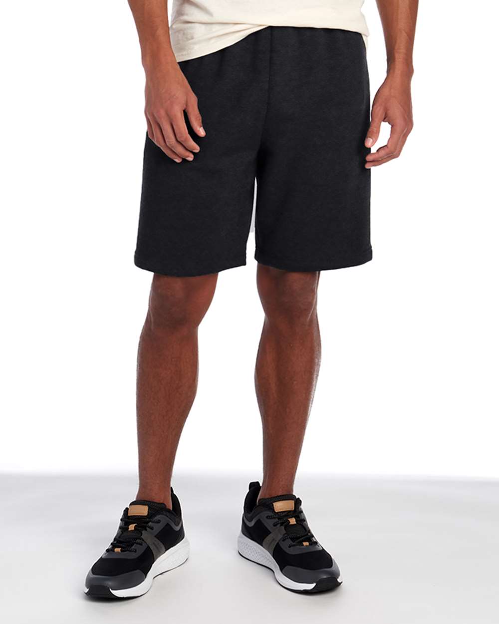 Unisex Nublend® Fleece Shorts - OnModelFront - B01035503 - Black