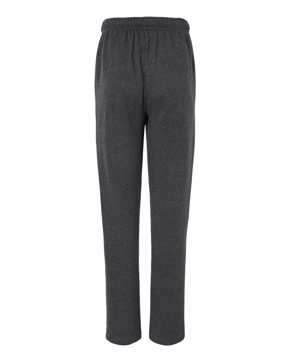 Unisex Sponge Fleece Straight Leg Sweatpants - Back - B07406092 - Dark Grey Heather