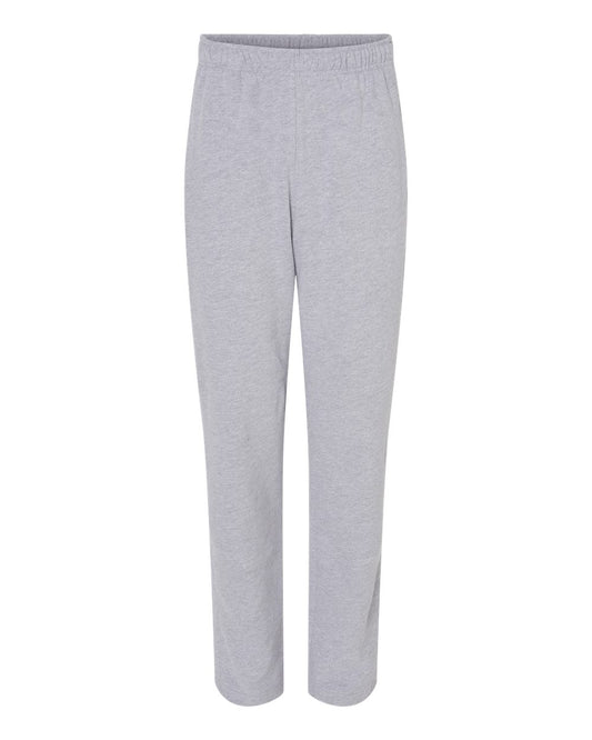 Unisex Sponge Fleece Straight Leg Sweatpants - Front - B07406582 - Athletic Heather