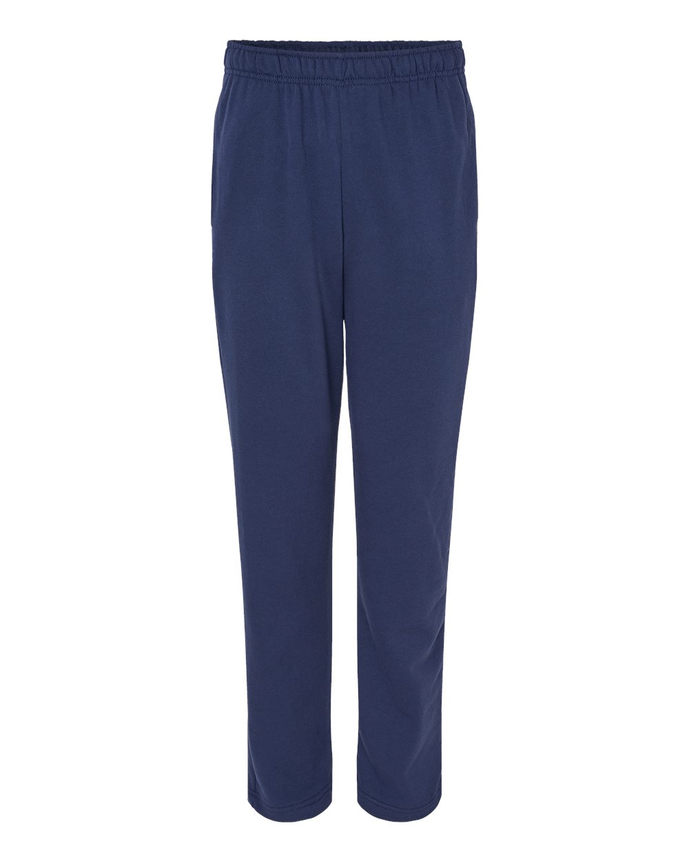 Unisex Sponge Fleece Straight Leg Sweatpants - Front - B07406652 - Navy