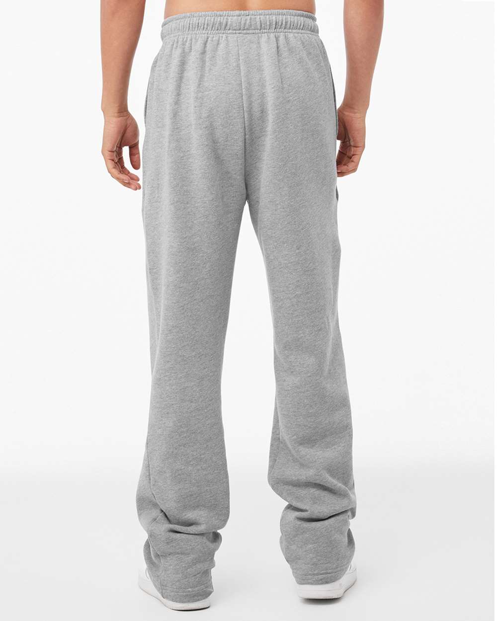 Unisex Sponge Fleece Straight Leg Sweatpants - OnModelBack - B07406582 - Athletic Heather